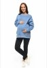 MijaCulture - 3 in 1 oversize maternity and nursing sweatshirt Miley M020 Blue